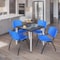 Regency Kahlo Square Table & Chair Sets, 30 W, 30 L, 29 H, Wood, Metal, Plastic Top, Grey TPL3030GYCM47BE - alternate 2